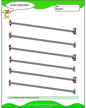 okul öncesi çizgi çalışmaları